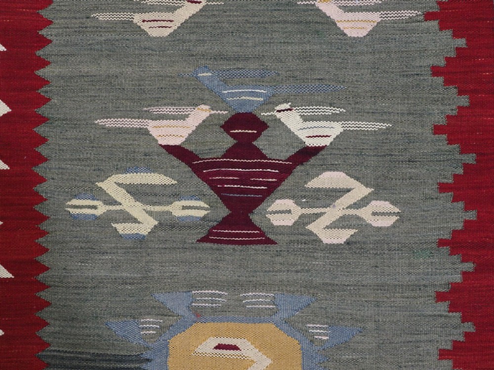 RARE ANTIQUE PIROT / SARKOY KILIM OF OUTSTANDING DESIGN, WOVEN IN 4 PARTS CIRCA 1900. View XIII