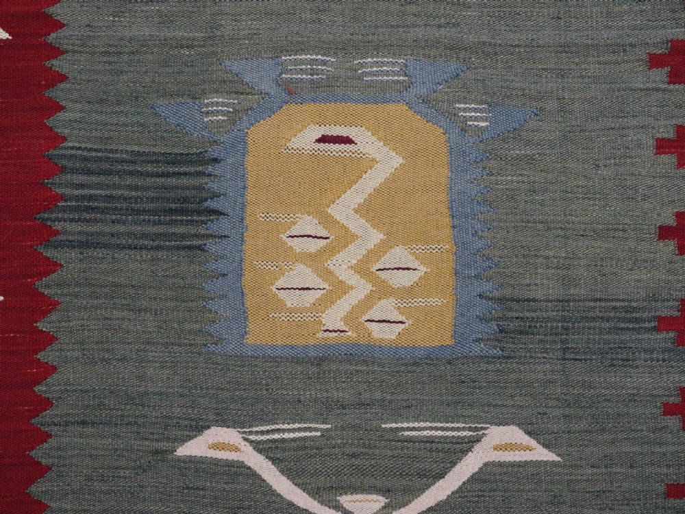 RARE ANTIQUE PIROT / SARKOY KILIM OF OUTSTANDING DESIGN, WOVEN IN 4 PARTS CIRCA 1900. View XIV