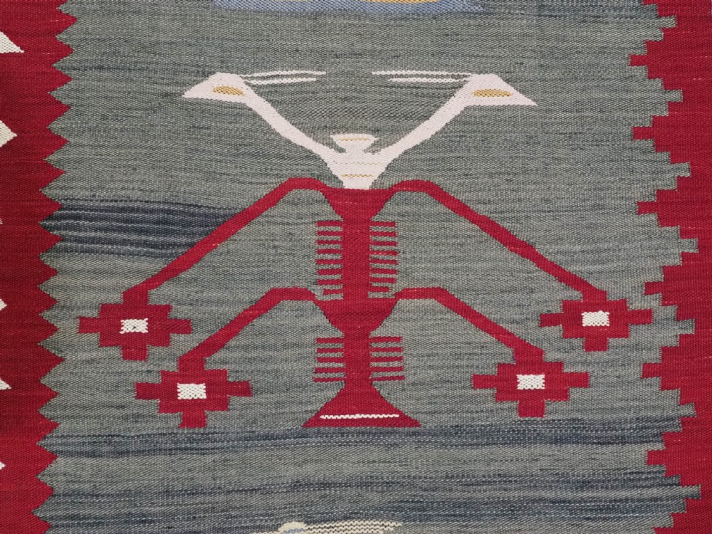 RARE ANTIQUE PIROT / SARKOY KILIM OF OUTSTANDING DESIGN, WOVEN IN 4 PARTS CIRCA 1900. View XV