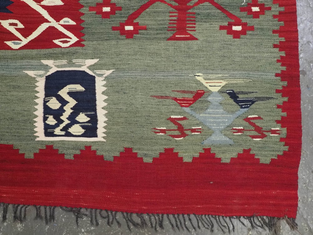 RARE ANTIQUE PIROT / SARKOY KILIM OF OUTSTANDING DESIGN, WOVEN IN 4 PARTS CIRCA 1900. View XVII