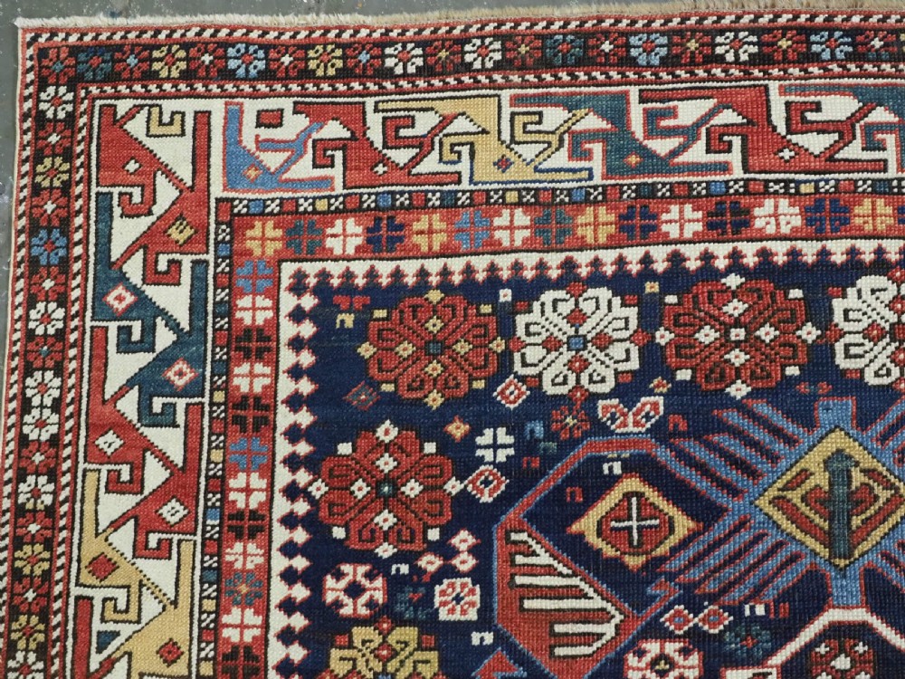 ANTIQUE CAUCASIAN KUBA SHIRVAN RUG, OUTSTANDING EXAMPLE OF 'BIRD TREE' DESIGN. CIRCA 1880. View V