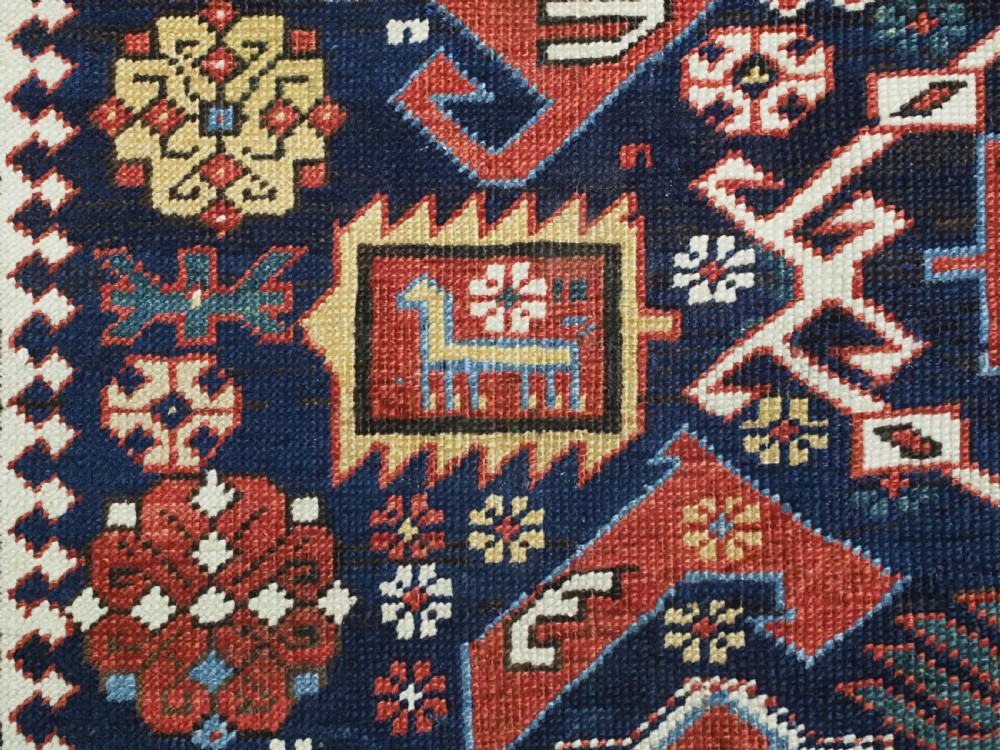 ANTIQUE CAUCASIAN KUBA SHIRVAN RUG, OUTSTANDING EXAMPLE OF 'BIRD TREE' DESIGN. CIRCA 1880. View X
