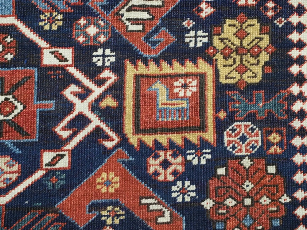 ANTIQUE CAUCASIAN KUBA SHIRVAN RUG, OUTSTANDING EXAMPLE OF 'BIRD TREE' DESIGN. CIRCA 1880. View XI