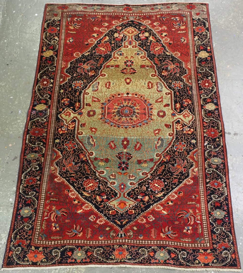 ANTIQUE JOZAN SAROUK RUG, SUPERB EARLY EXAMPLE WITH OUTSTANDING COLOUR, CIRCA 1900.