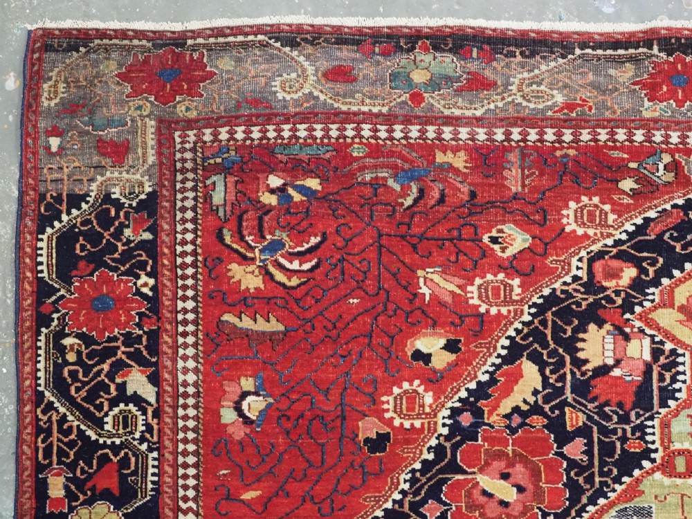 ANTIQUE JOZAN SAROUK RUG, SUPERB EARLY EXAMPLE WITH OUTSTANDING COLOUR, CIRCA 1900. View VI