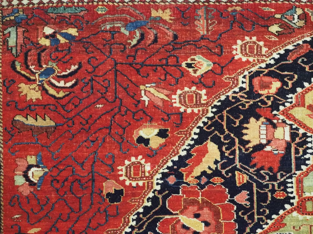 ANTIQUE JOZAN SAROUK RUG, SUPERB EARLY EXAMPLE WITH OUTSTANDING COLOUR, CIRCA 1900. View VIII