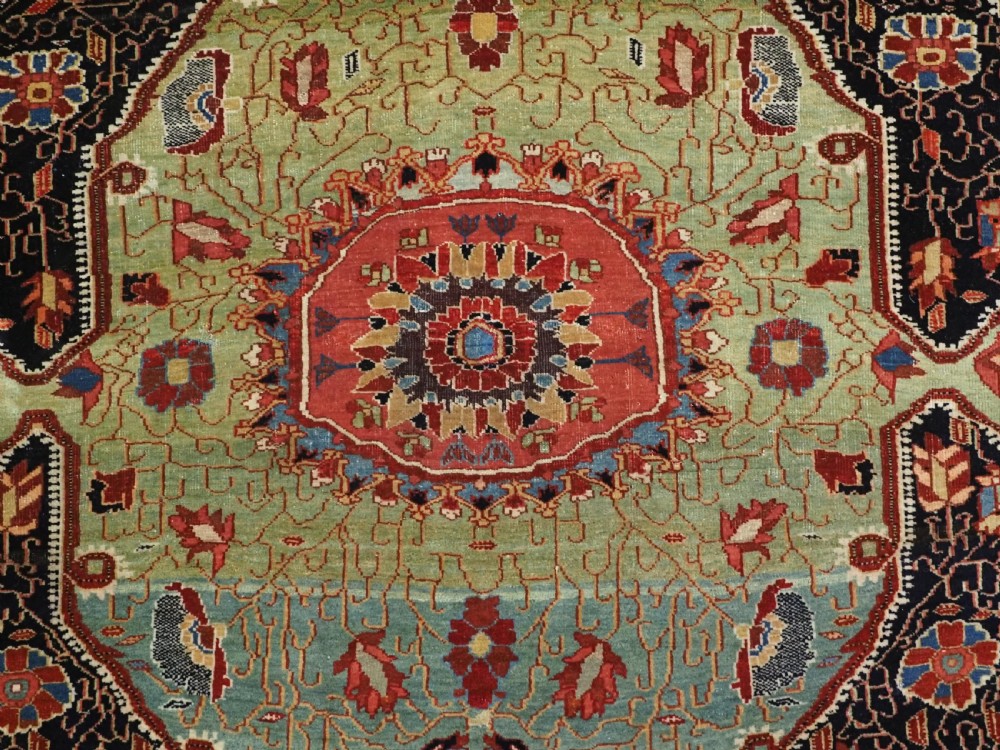 ANTIQUE JOZAN SAROUK RUG, SUPERB EARLY EXAMPLE WITH OUTSTANDING COLOUR, CIRCA 1900. View X