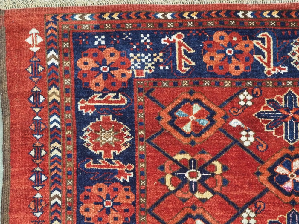 ANTIQUE BESHIR TURKMEN CHUVAL WITH MINA KHANI DESIGN, SILK HIGHLIGHTS, CIRCA 1890. View V