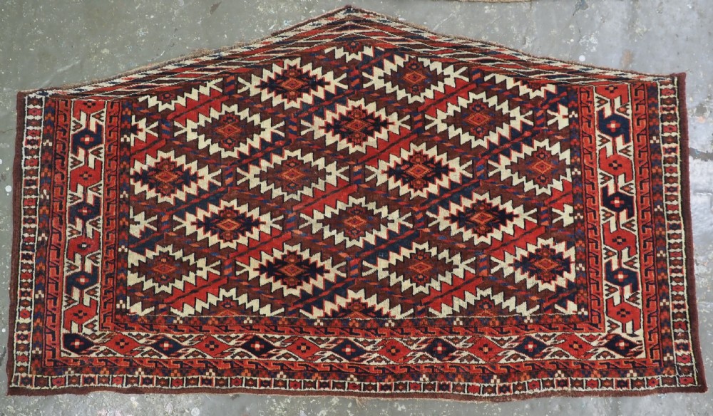 A PAIR OF ANTIQUE YOMUT TURKMEN ASMALYK, TRIBAL DOWRY WEAVINGS, 2ND HALF 19TH CENT. View III