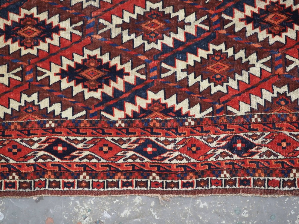 A PAIR OF ANTIQUE YOMUT TURKMEN ASMALYK, TRIBAL DOWRY WEAVINGS, 2ND HALF 19TH CENT. View VI