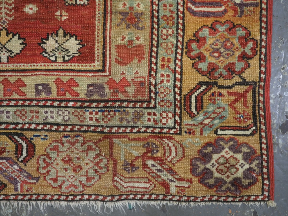 ANTIQUE TURKISH KONYA REGION VILLAGE PRAYER RUG, EARLY 19TH CENTURY. View X