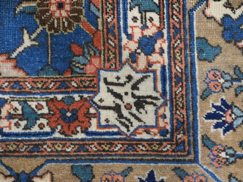 ANTIQUE 'BENLIAN' TABRIZ CARPET WITH 'VASE' DESIGN, OUTSTANDING COLOUR, CIRCA 1900/20. View XVI