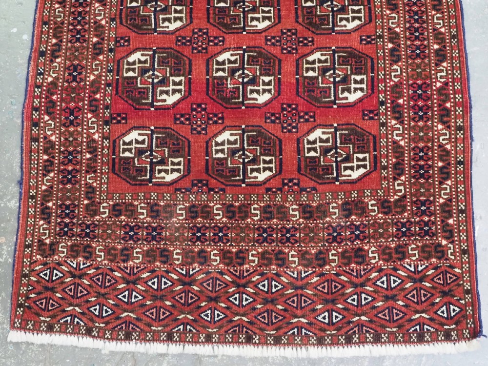 ANTIQUE YOMUT TURKMEN RUG OF SMALL SIZE, EXCELLENT CONDITION, CIRCA 1920. View V