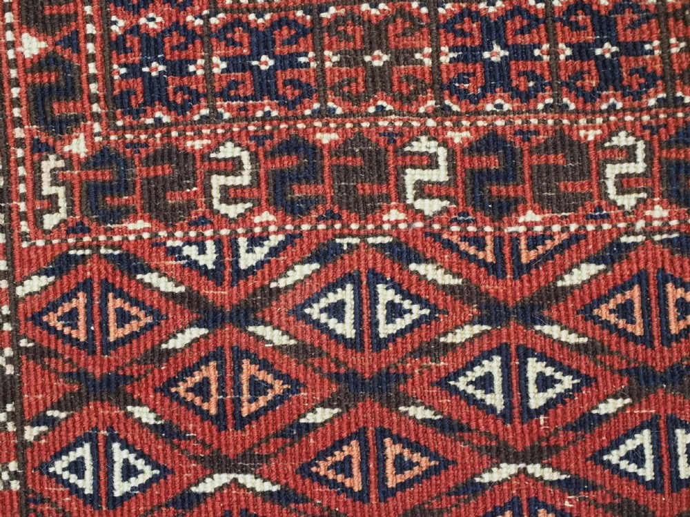 ANTIQUE YOMUT TURKMEN RUG OF SMALL SIZE, EXCELLENT CONDITION, CIRCA 1920. View XI