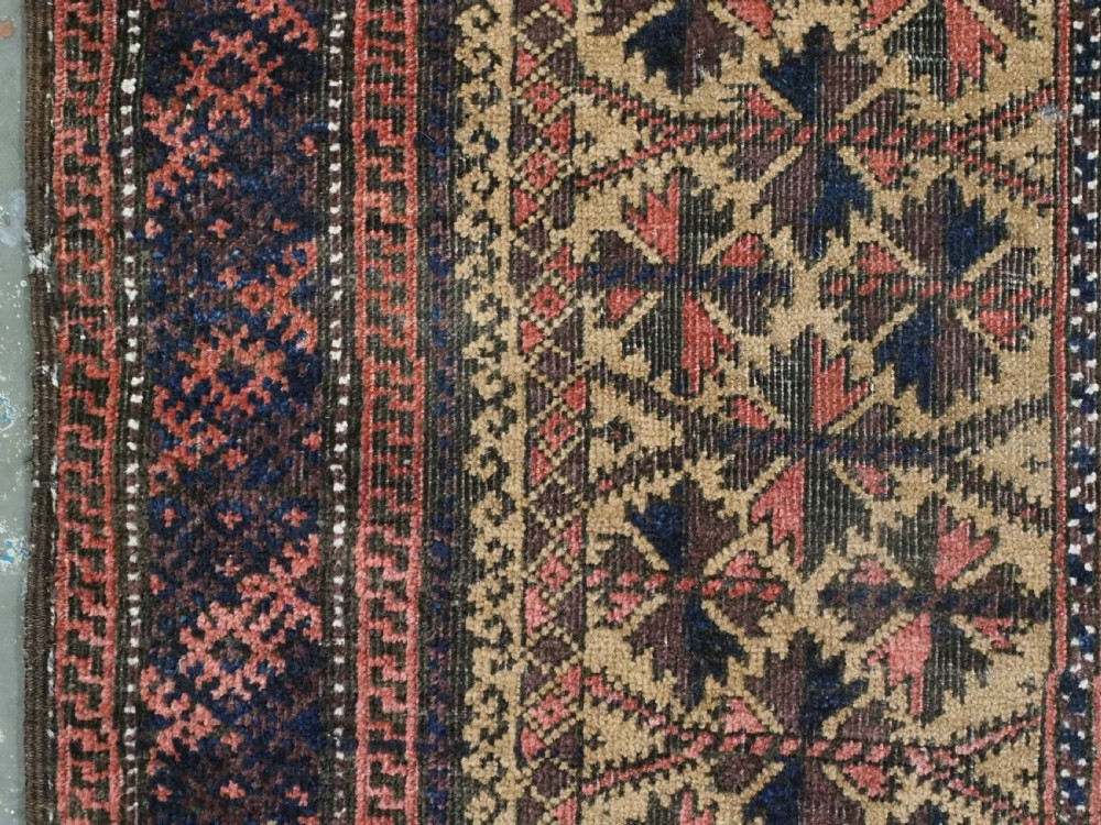 ANTIQUE BALUCH (TIMURI) PRAYER RUG, CAMEL GROUND WITH TREE OF LIFE, CIRCA 1900. View VII