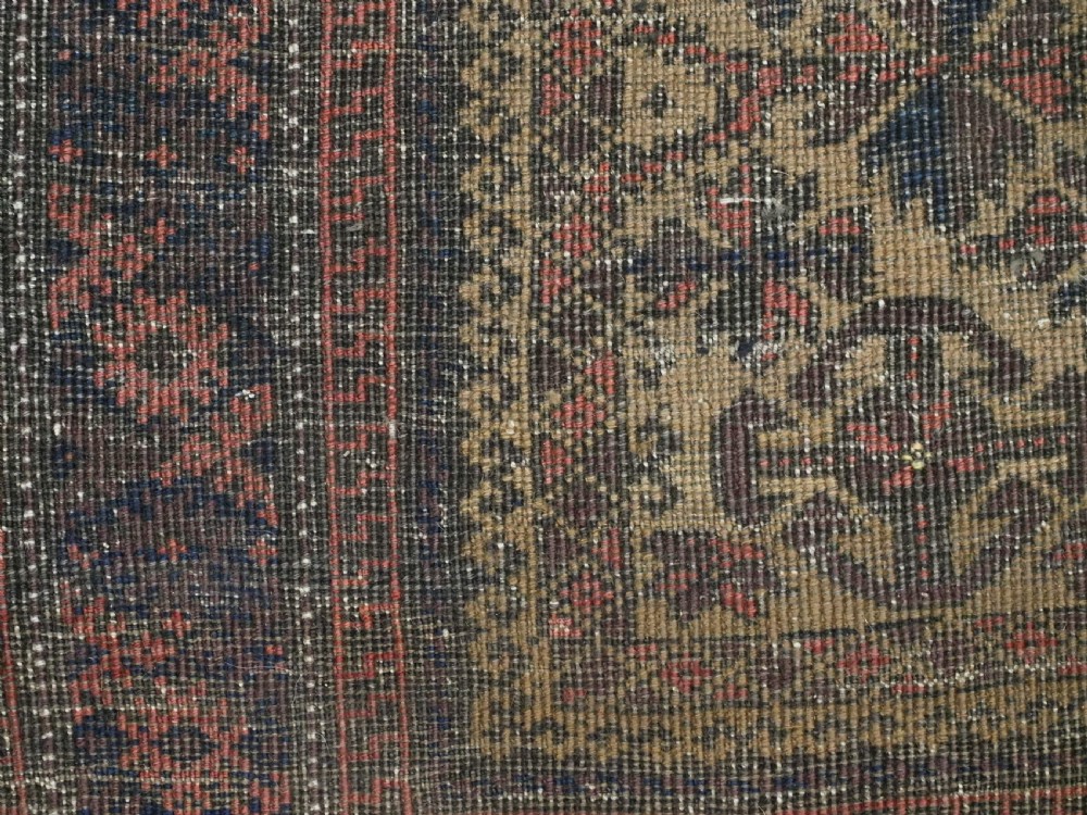 ANTIQUE BALUCH (TIMURI) PRAYER RUG, CAMEL GROUND WITH TREE OF LIFE, CIRCA 1900. View XII