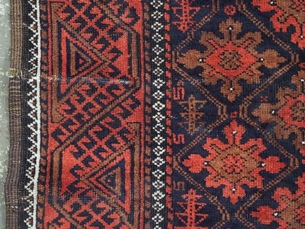 ANTIQUE RUG BY THE BALUCH TRIBES OF KHORASAN PROVIENCE, CIRCA 1880. View VII