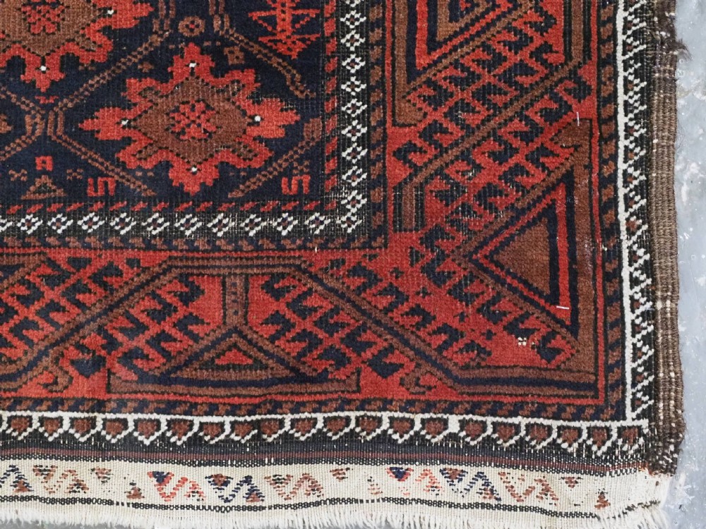 ANTIQUE RUG BY THE BALUCH TRIBES OF KHORASAN PROVIENCE, CIRCA 1880. View XI