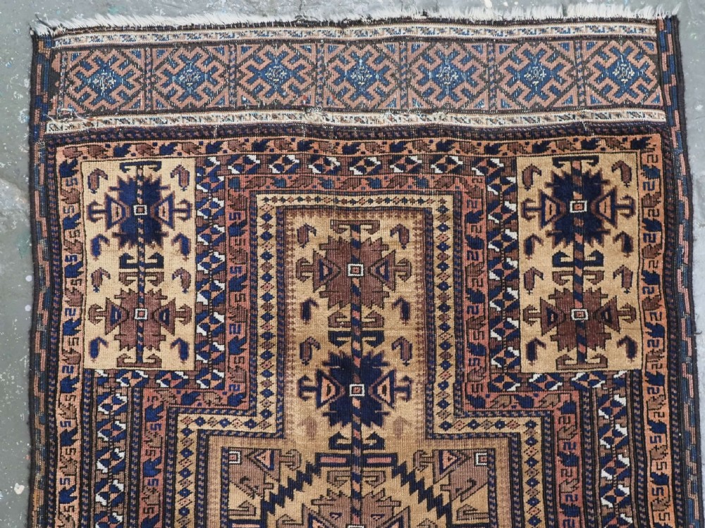 ANTIQUE CAMEL GROUND PRAYER RUG BY THE TIMURI TRIBES, WESTERN AFGHANISTAN, CIRCA 1880. View III