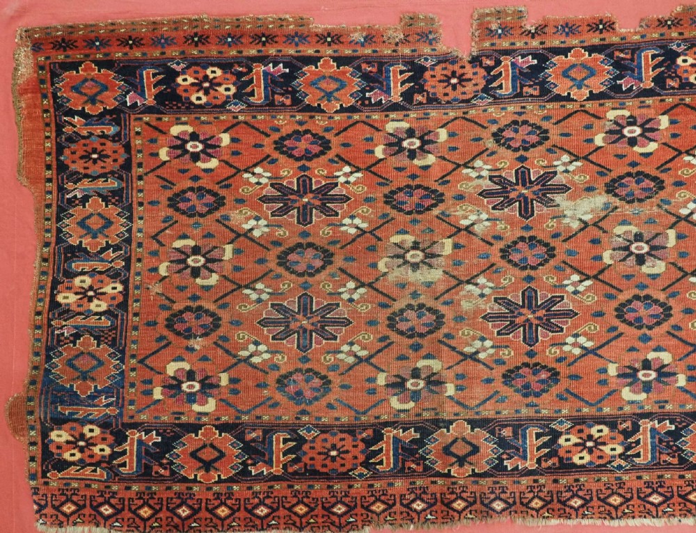 ANTIQUE BESHIR TURKMEN CHUVAL WITH MINA KHANI DESIGN, MID 19TH CENTURY. View III