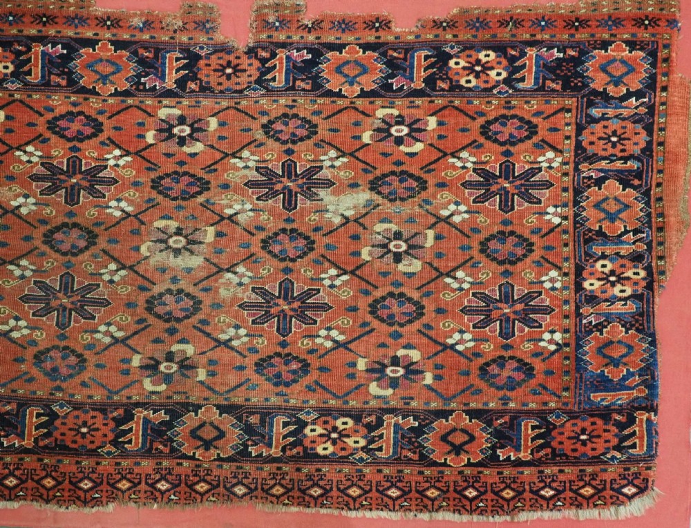 ANTIQUE BESHIR TURKMEN CHUVAL WITH MINA KHANI DESIGN, MID 19TH CENTURY. View IV