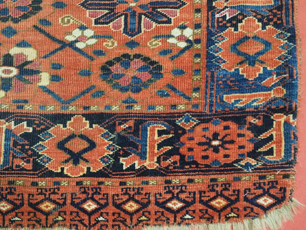 ANTIQUE BESHIR TURKMEN CHUVAL WITH MINA KHANI DESIGN, MID 19TH CENTURY. View XI