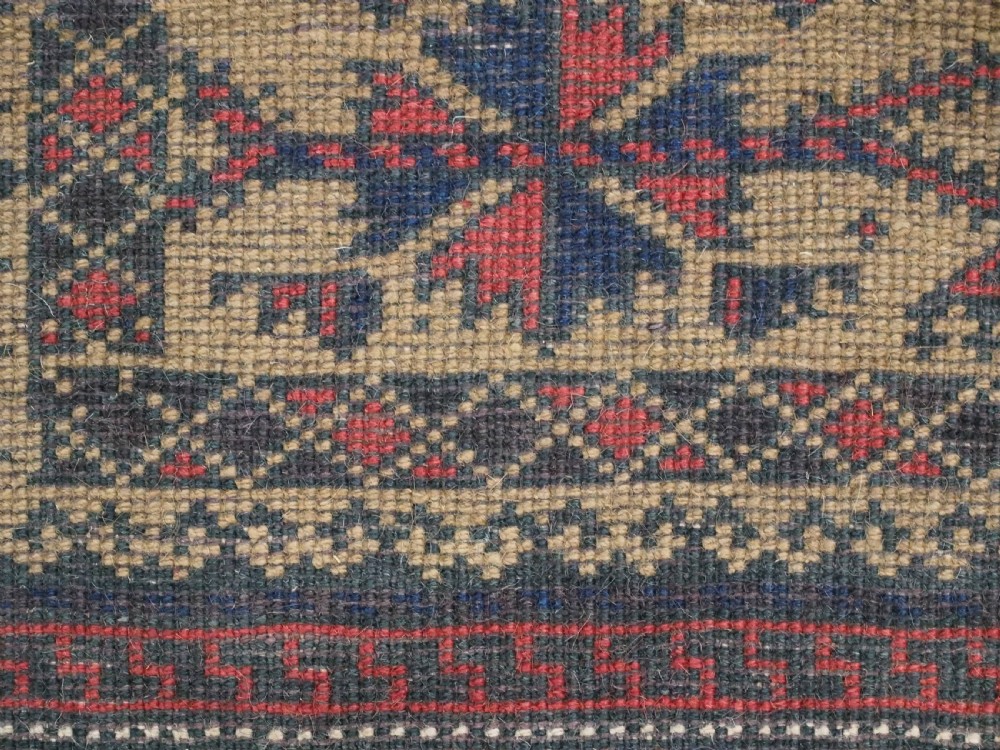 ANTIQUE TIMURI / BALUCH PRAYER RUG, OUTSTANDING CONDITION, CIRCA 1900. View XII
