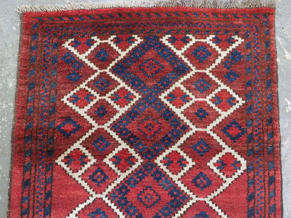 ANTIQUE AFGHAN VILLAGE RUG, SUPERB COLOUR AND DESIGN, CIRCA 1920.  View III