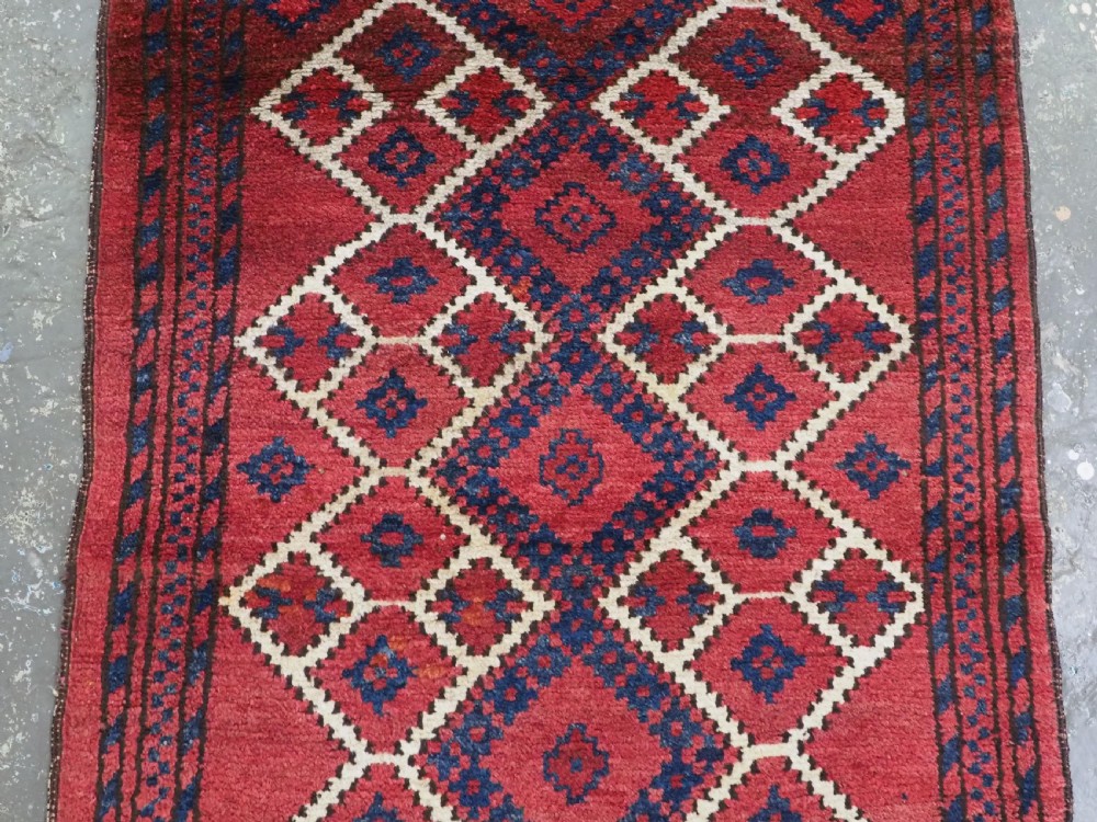 ANTIQUE AFGHAN VILLAGE RUG, SUPERB COLOUR AND DESIGN, CIRCA 1920.  View IV