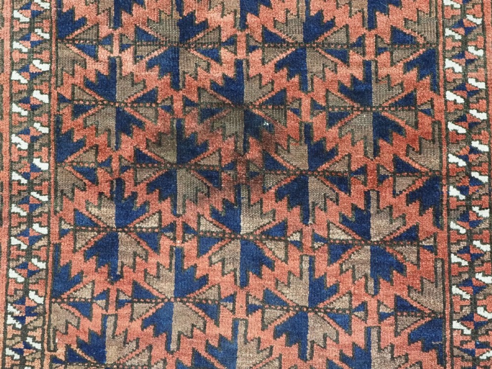 ANTIQUE KHORASAN BALUCH RUG, WILLOW LEAF DESIGN, CIRCA 1900/20. View X