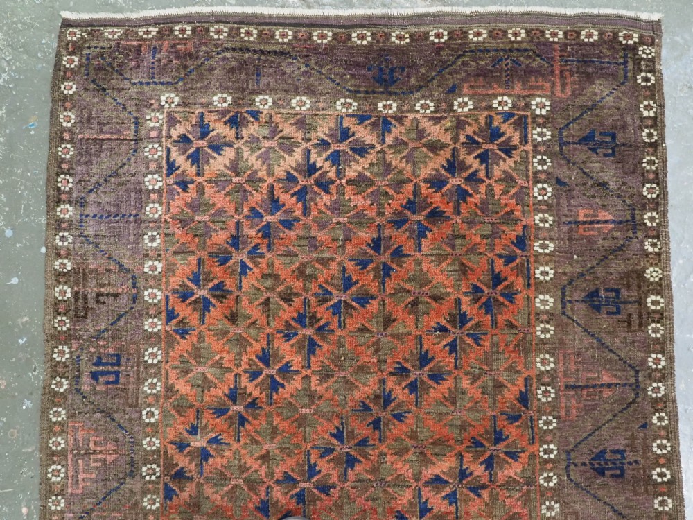 ANTIQUE TIMURI / BALUCH RUG, WESTERN AFGHANISTAN, WILLOW LEAF DESIGN, CIRCA 1880. View III