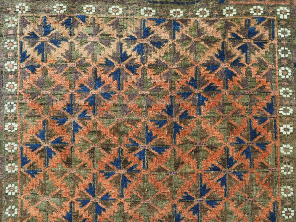 ANTIQUE TIMURI / BALUCH RUG, WESTERN AFGHANISTAN, WILLOW LEAF DESIGN, CIRCA 1880. View VIII