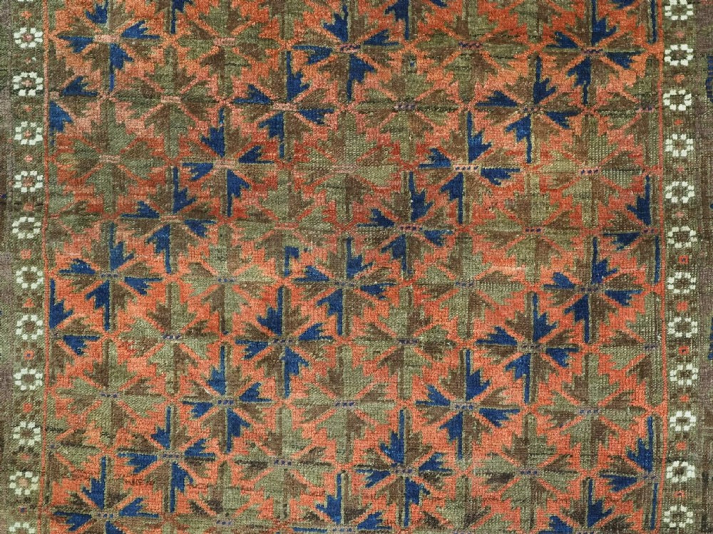 ANTIQUE TIMURI / BALUCH RUG, WESTERN AFGHANISTAN, WILLOW LEAF DESIGN, CIRCA 1880. View IX