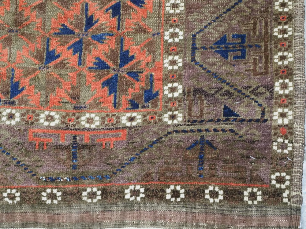 ANTIQUE TIMURI / BALUCH RUG, WESTERN AFGHANISTAN, WILLOW LEAF DESIGN, CIRCA 1880. View XI