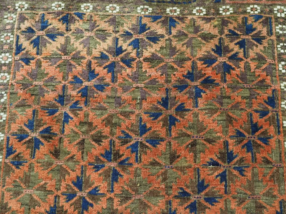 ANTIQUE TIMURI / BALUCH RUG, WESTERN AFGHANISTAN, WILLOW LEAF DESIGN, CIRCA 1880. View XII