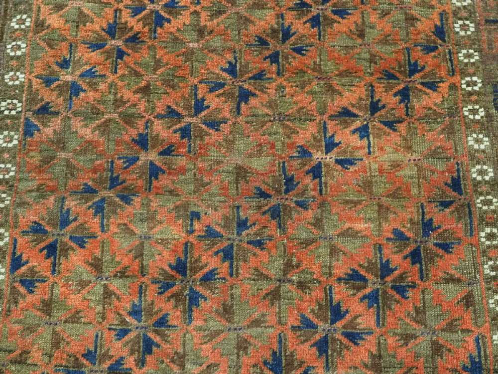 ANTIQUE TIMURI / BALUCH RUG, WESTERN AFGHANISTAN, WILLOW LEAF DESIGN, CIRCA 1880. View XIII