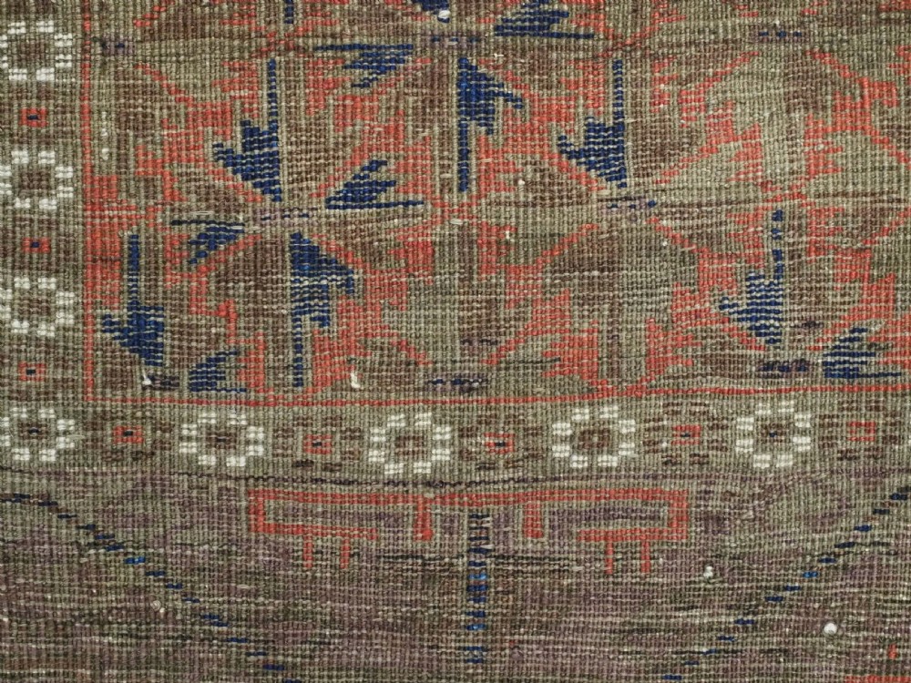 ANTIQUE TIMURI / BALUCH RUG, WESTERN AFGHANISTAN, WILLOW LEAF DESIGN, CIRCA 1880. View XIV