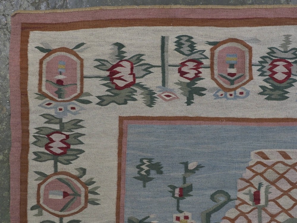 ANTIQUE BESSARABIAN KILIM, BEAUTIFUL BASKET DESIGN, OUTSTANDING CONDITION, LATE 19TH CENTURY. View VI