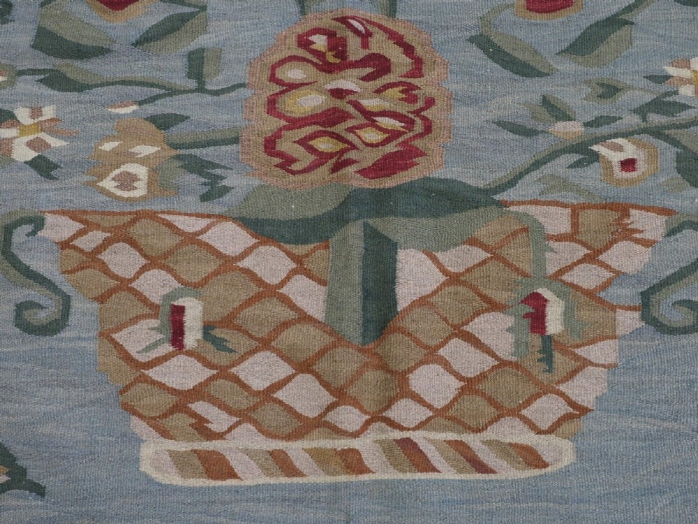 ANTIQUE BESSARABIAN KILIM, BEAUTIFUL BASKET DESIGN, OUTSTANDING CONDITION, LATE 19TH CENTURY. View XI