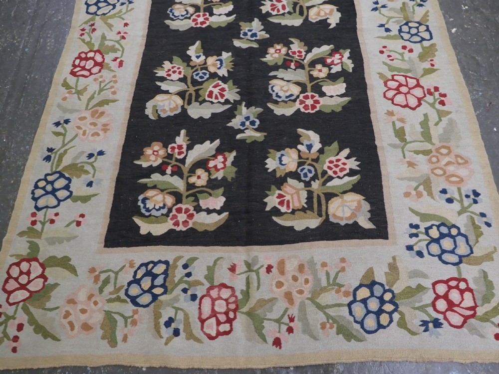 ANTIQUE BESSARABIAN KILIM WITH LARGE SCALE FLORAL DESIGN, LATE 19TH CENTURY. View VI