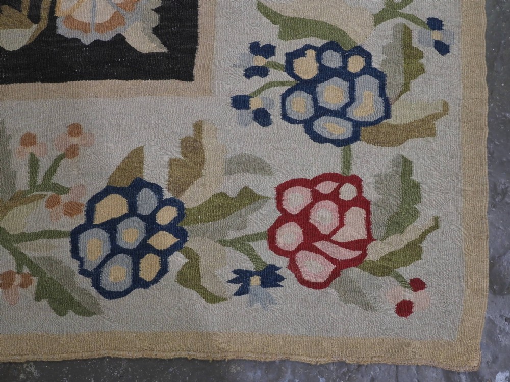 ANTIQUE BESSARABIAN KILIM WITH LARGE SCALE FLORAL DESIGN, LATE 19TH CENTURY. View XIII