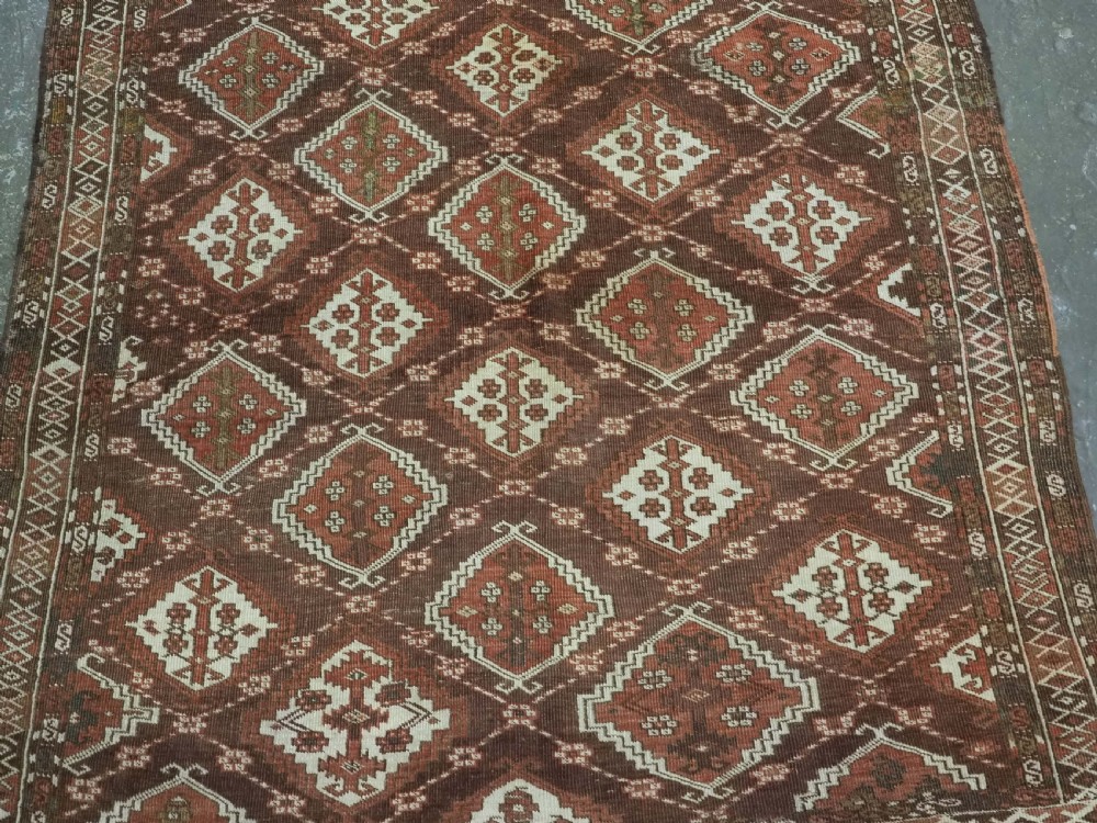 ANTIQUE CHODOR TURKMEN RUG / SMALL MAIN CARPET, WITH ERTMEN GUL DESIGN, CIRCA 1880. View V