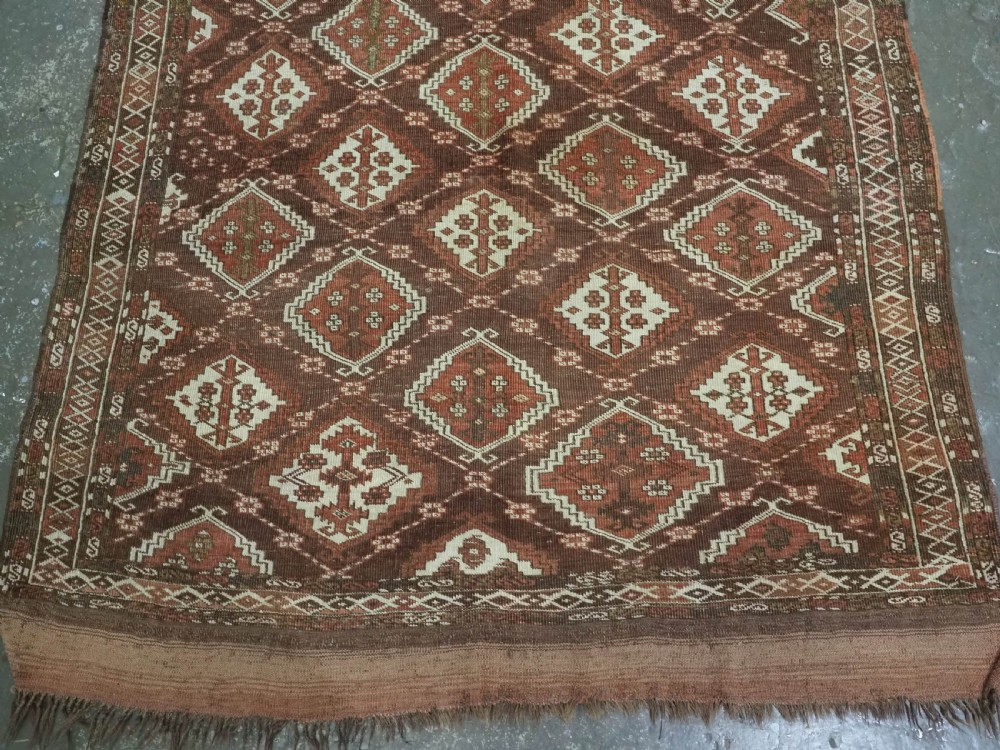 ANTIQUE CHODOR TURKMEN RUG / SMALL MAIN CARPET, WITH ERTMEN GUL DESIGN, CIRCA 1880. View VI