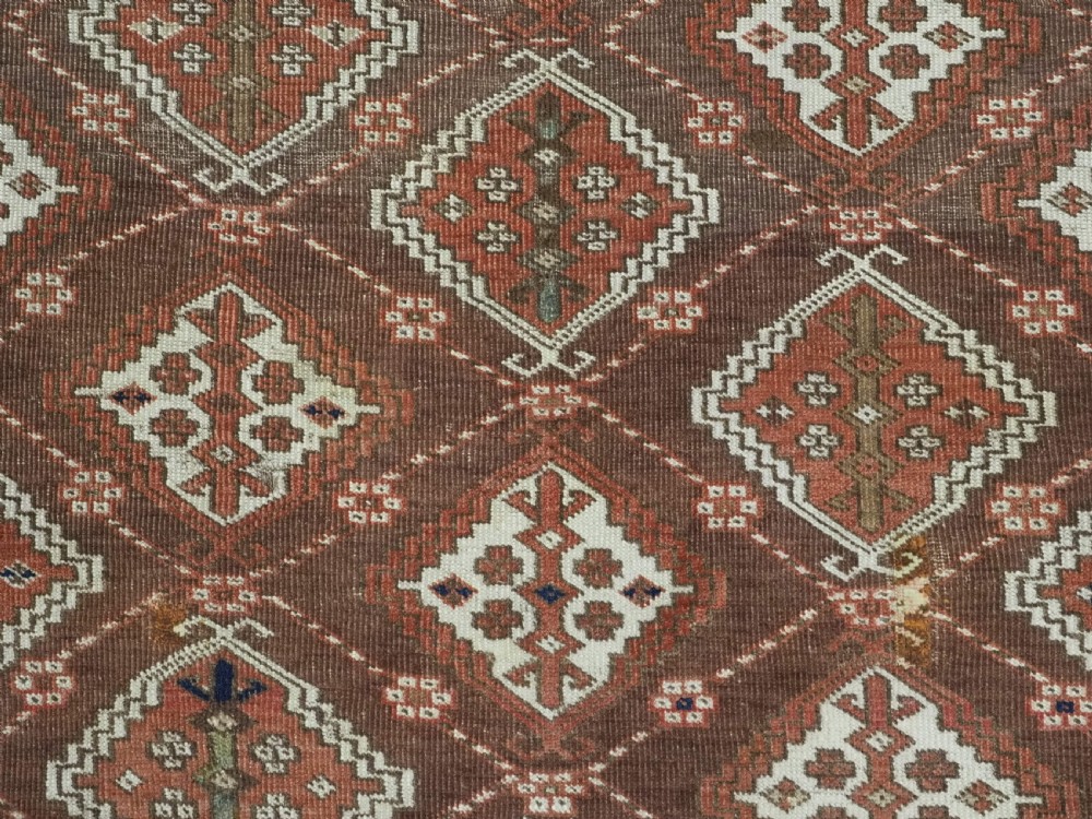 ANTIQUE CHODOR TURKMEN RUG / SMALL MAIN CARPET, WITH ERTMEN GUL DESIGN, CIRCA 1880. View IX
