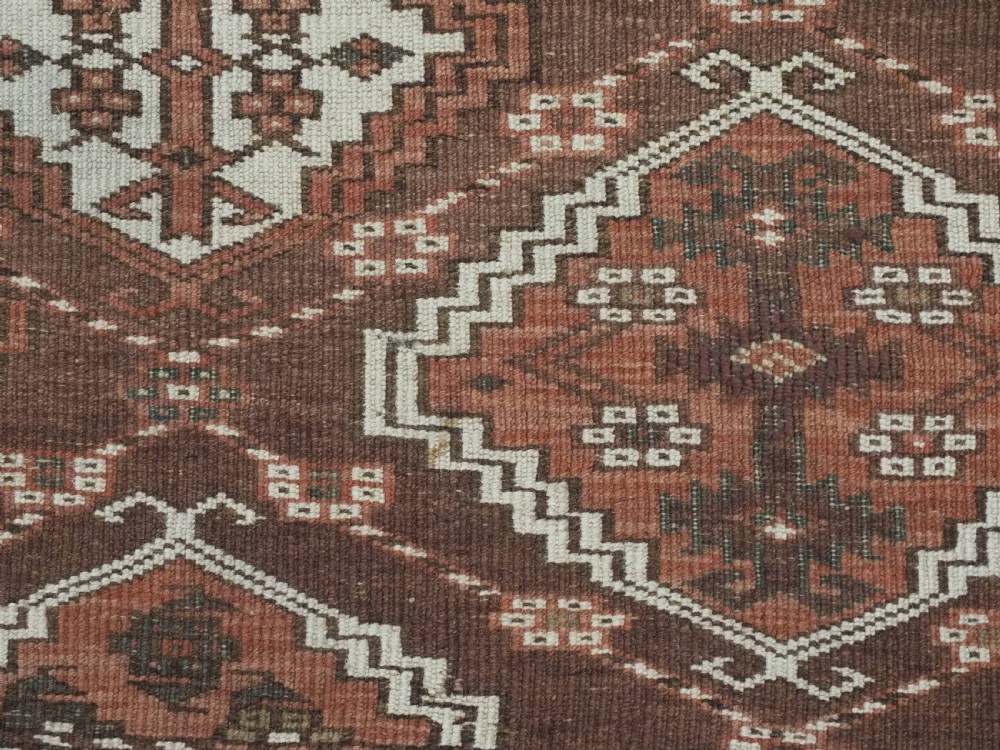 ANTIQUE CHODOR TURKMEN RUG / SMALL MAIN CARPET, WITH ERTMEN GUL DESIGN, CIRCA 1880. View XIII