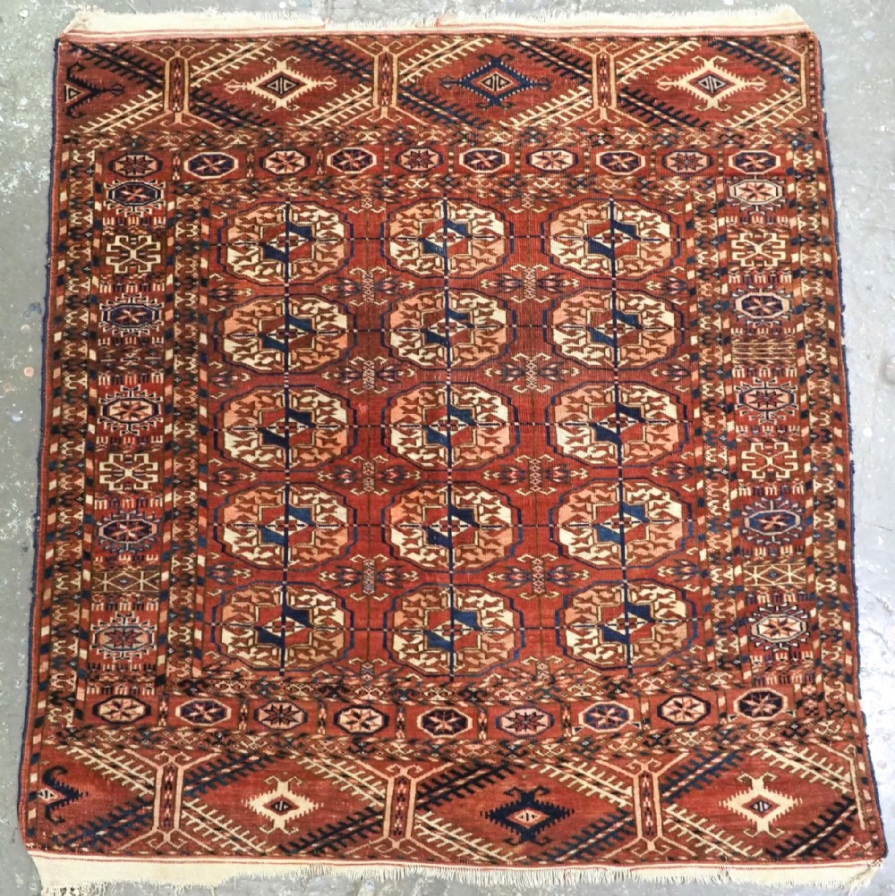 ANTIQUE TEKKE TURKMEN DOWRY RUG, VERY SOFT WOOL, GREAT COLOUR, CIRCA 1880 OR EARLIER.
