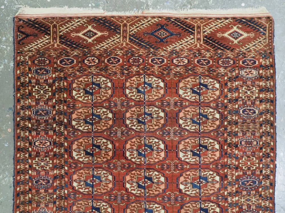 ANTIQUE TEKKE TURKMEN DOWRY RUG, VERY SOFT WOOL, GREAT COLOUR, CIRCA 1880 OR EARLIER. View III