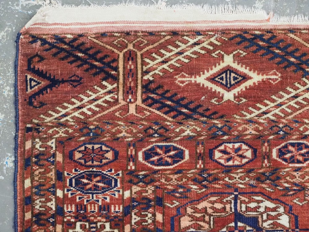 ANTIQUE TEKKE TURKMEN DOWRY RUG, VERY SOFT WOOL, GREAT COLOUR, CIRCA 1880 OR EARLIER. View V