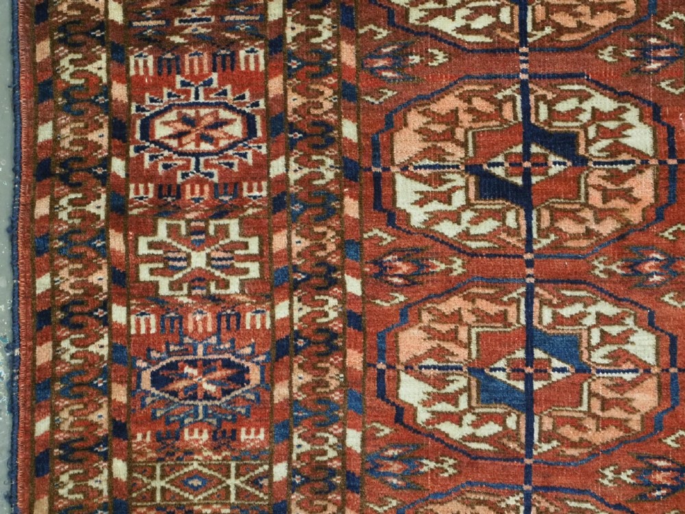 ANTIQUE TEKKE TURKMEN DOWRY RUG, VERY SOFT WOOL, GREAT COLOUR, CIRCA 1880 OR EARLIER. View VI