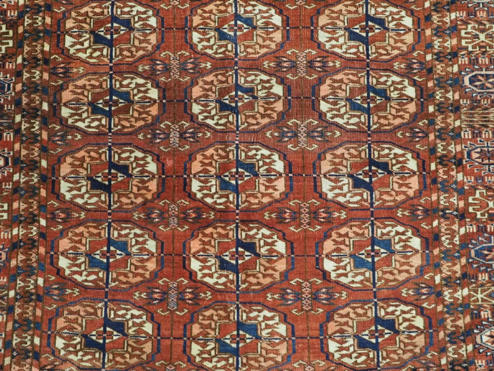 ANTIQUE TEKKE TURKMEN DOWRY RUG, VERY SOFT WOOL, GREAT COLOUR, CIRCA 1880 OR EARLIER. View VII